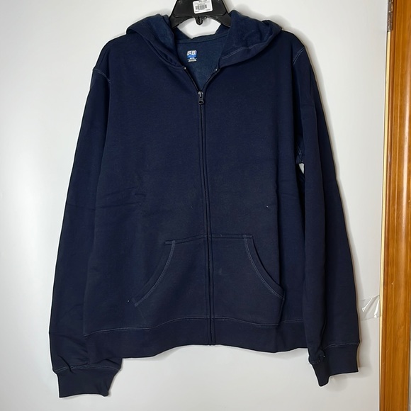 NWOT SJB Active mens Sweatshirt Fleece lined Full zip Blue XLT XL Tall - Picture 1 of 9